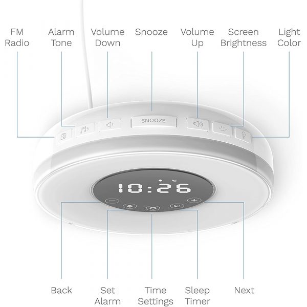 New Touch Wake-up Alarm Clock Touch Sensitive LED Light Simulation Digital Clock_8