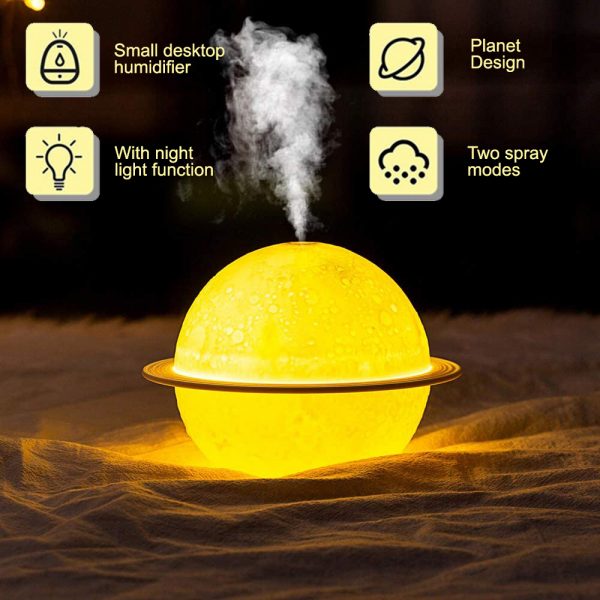 USB Rechargeable 3D Printed Planet Night Lamp and Essential Oil Diffuser for Home and Office_6