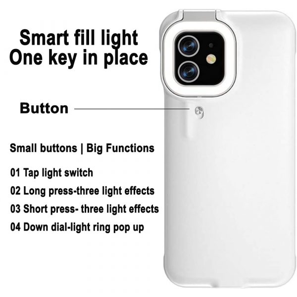 Mobile Phone Protective Phone Case with Fill Light and Reverse Charging Function_7