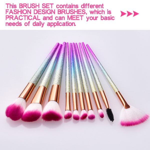 16-pcs Full Sized Cone Shaped Makeup Brush Set for Liquid and Powder Makeup_5