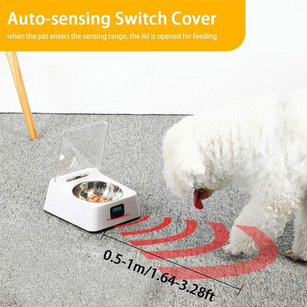 Infrared Sensor Automatically Opens Cover Cat and Dog Feeder Smart Pet Food Bowl_6