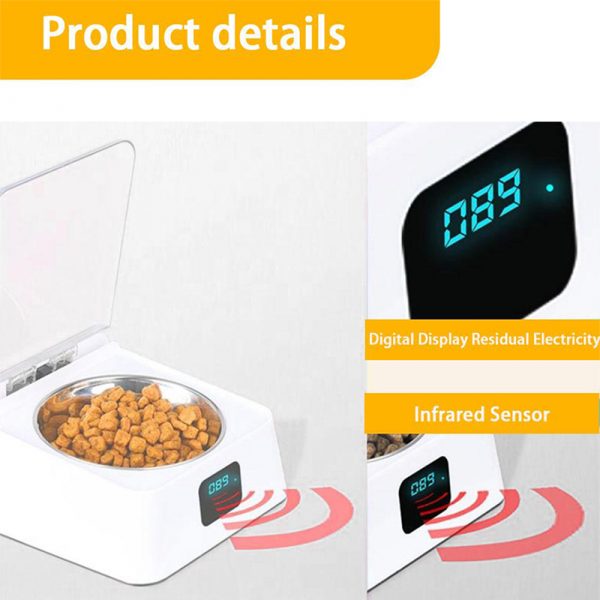 Infrared Sensor Automatically Opens Cover Cat and Dog Feeder Smart Pet Food Bowl_7