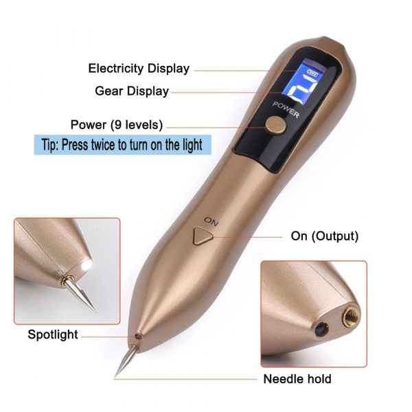 9 Speed USB Rechargeable Spotlight Mole Freckle and Spot Scanner and Remover Pen_8
