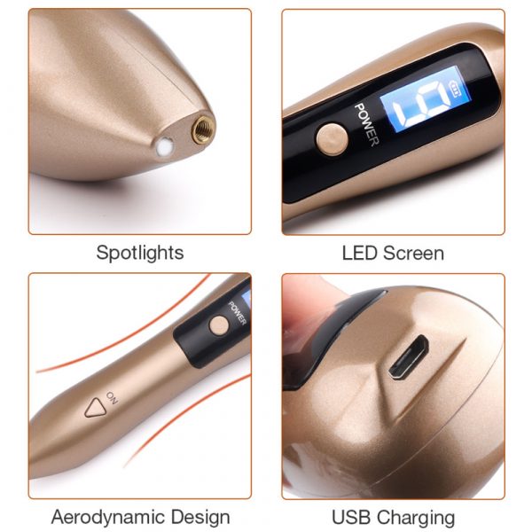 9 Speed USB Rechargeable Spotlight Mole Freckle and Spot Scanner and Remover Pen_9