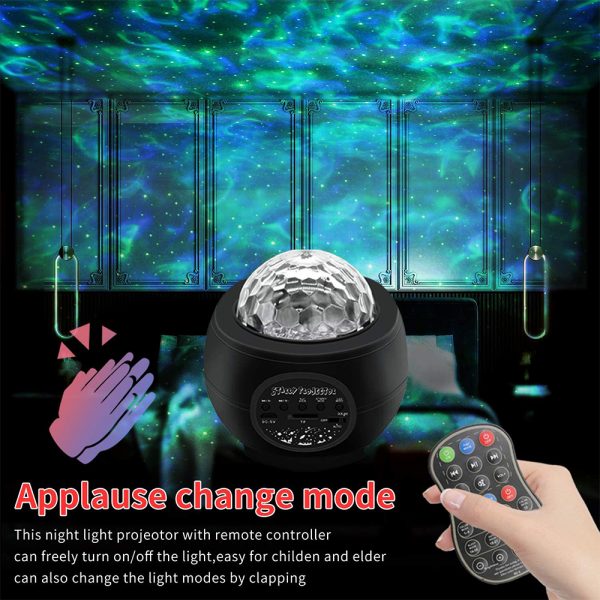 Colorful LED Star Night Light and Rotating Ocean Wave Projector and BT Musical Nebula Lamp_6