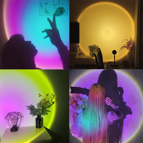 LED Sunset Sunlight and Rainbow Night Light Projector Lamp for Bedroom Home and Office_15