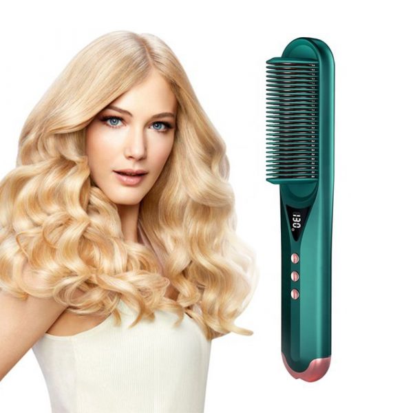 2-in-1 Dual Use Hot Hair Comb Negative Ion Hair Straightener and Curling Iron Hair Brush_2