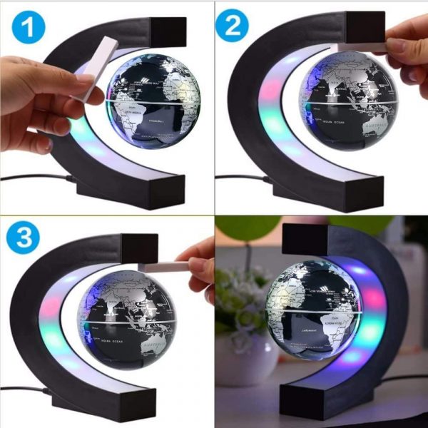 C- Shaped Magnetic Levitation Globe for Desk Table and Home Decoration_9