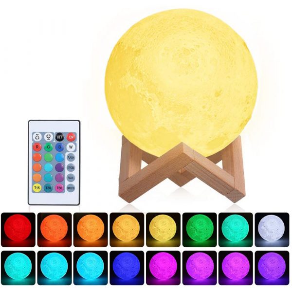 3D Printed Moonlight Lamp in 16 Colors with Remote Control for Bedroom and Home Decoration_6