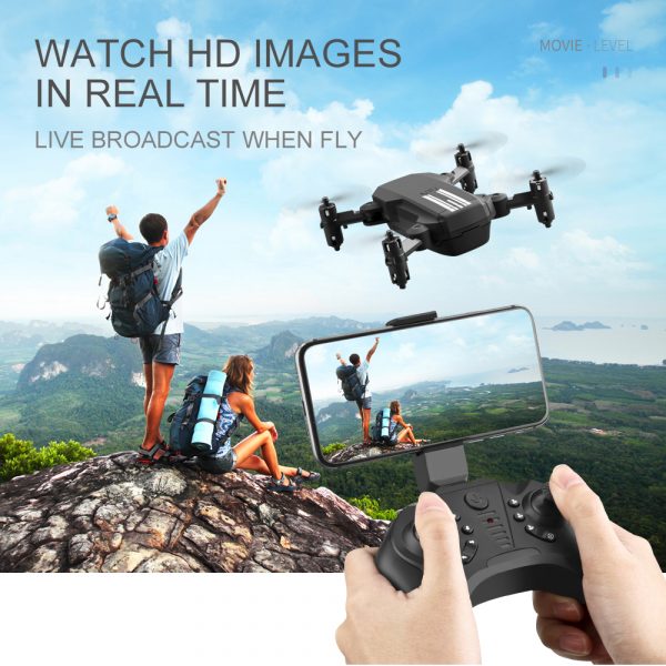 USB Rechargeable 4K Resolution Mini Folding Drone with Remote Control_14