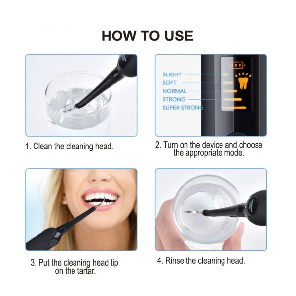 USB Rechargeable Electric Dental Calculus Tooth Cleaner with LED HD Screen_8