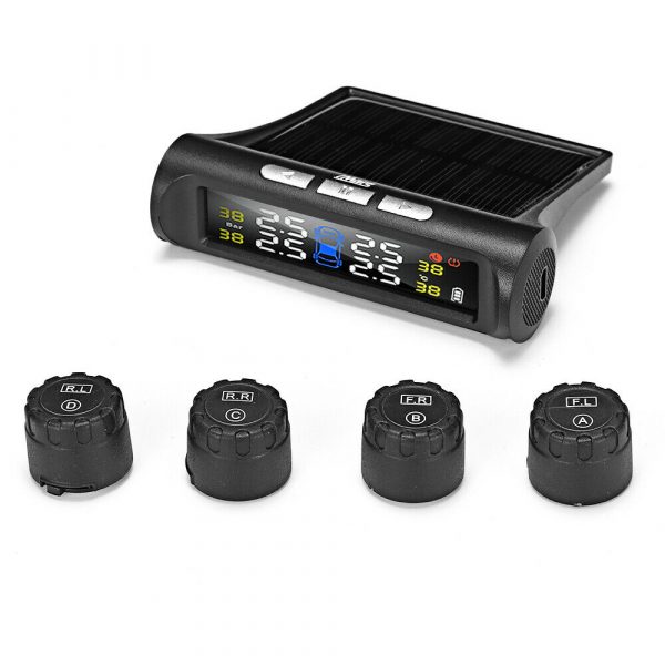 TPMS Solar Powered Wireless Tire Pressure Monitor External Tire Monitoring System_4