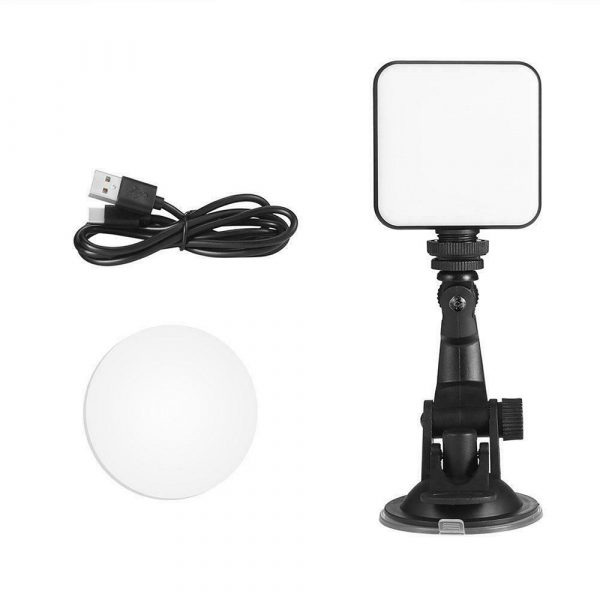 USB Rechargeable Strong Suction Video Conference LED Dimmable Fill Light_2