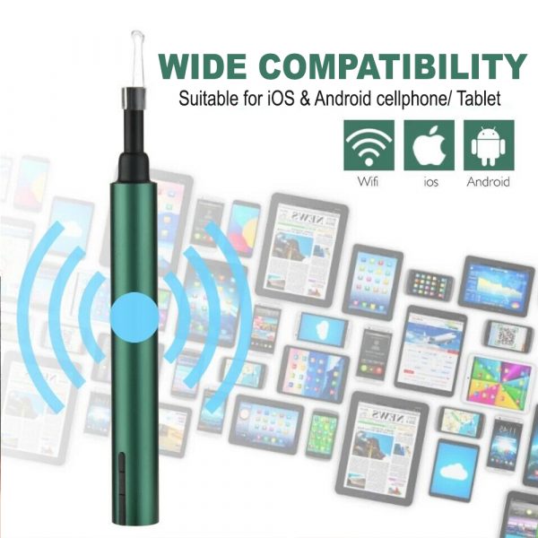 WI-FI Enabled HD Wireless Otoscope Earwax Remover Visual Ear Cleaner_8