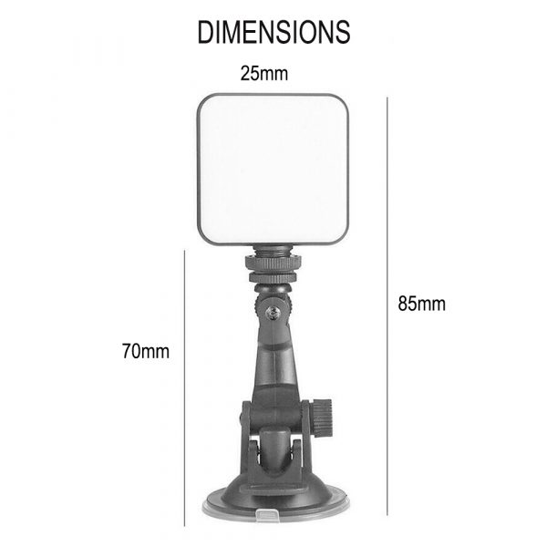 USB Rechargeable Strong Suction Video Conference LED Dimmable Fill Light_13
