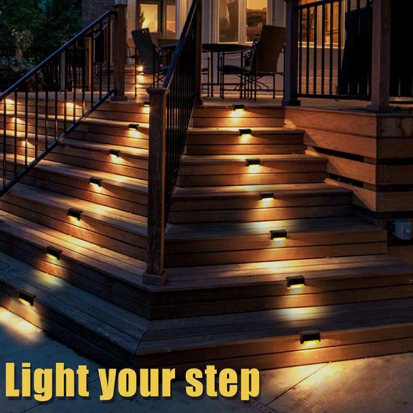 Solar Powered LED Stairway Light Waterproof Ladder Step Light_8