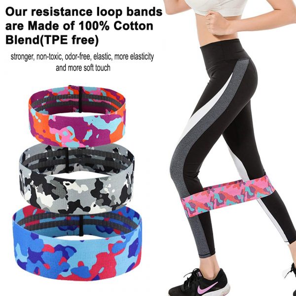 Camouflage Non-Slip Hip Trainer Resistance Bands_15