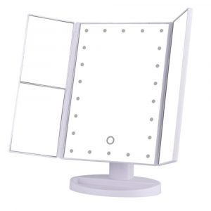 Tri-Fold Makeup Mirror Vanity Mirror with LED Lights