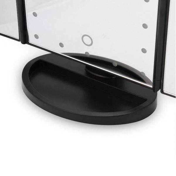 Tri-Fold Makeup Mirror Vanity Mirror with LED Lights_11