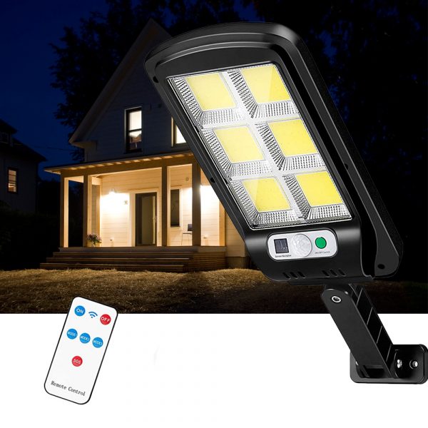 Motion Sensor Outdoor Area Remote Controlled Solar Lamp_4