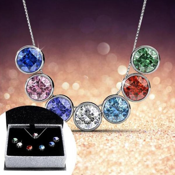 7-Day Pendant Necklace Set with Swarovski Crystals_3