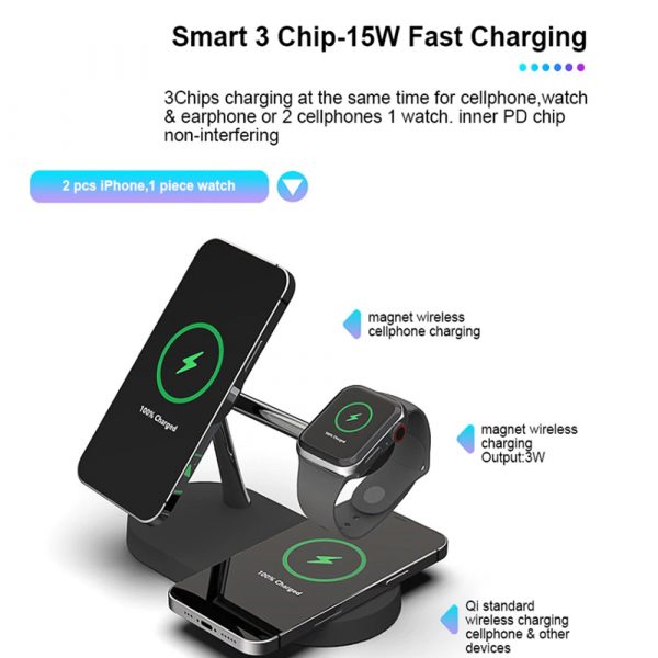 3-in-1 15W Wireless Magnetic Charger_5