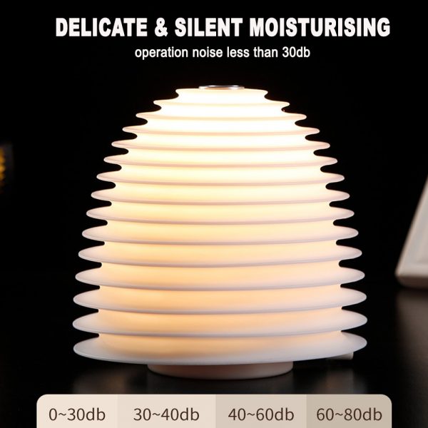USB Interface Round LED Bedside Night Light Humidifier and Diffuser_8