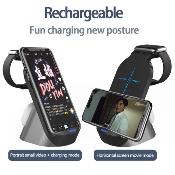 3-in-1 Wireless Vertical Stand Mobile Phone Watch and Headset Charger_11