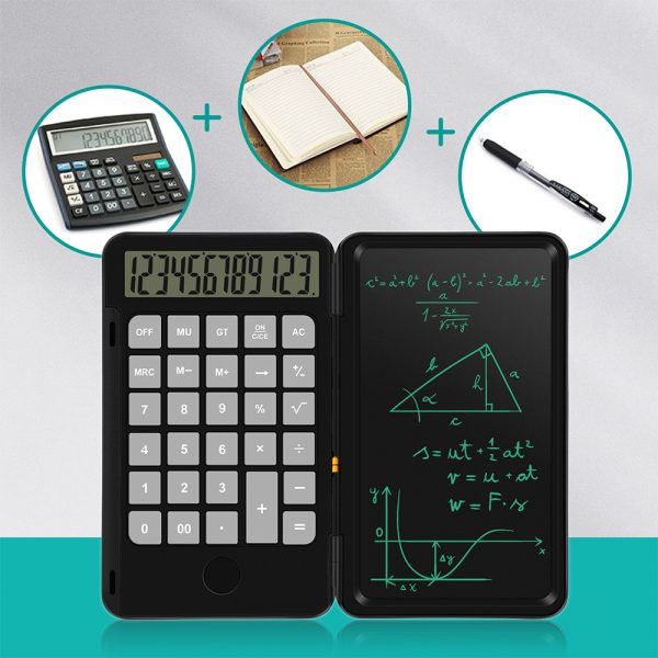12-Digit Desktop Calculator with Portable LCD Handwriting Screen Writing Tablet_12