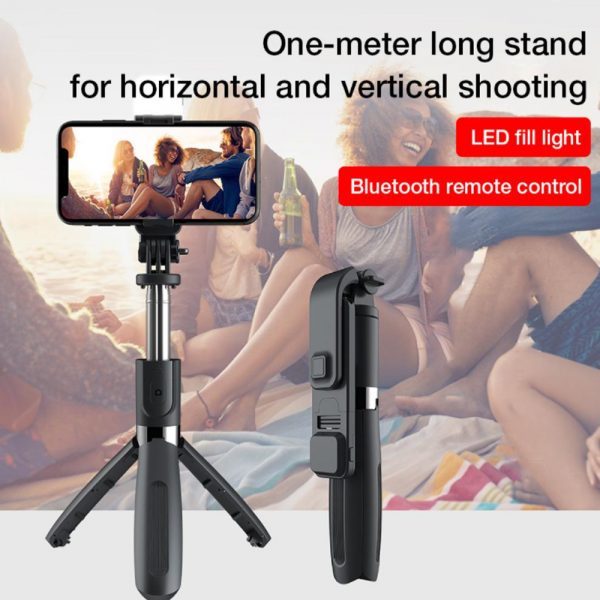 2-in-1 Foldable Monopod and Tripod with Remote Control Shutter Fill Light_13