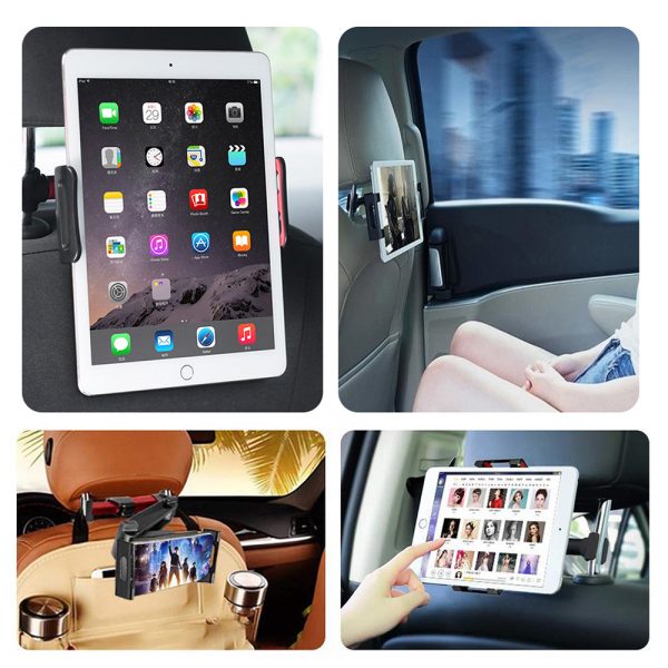 Universal Adjustable Angle Car Headrest Mobile Phone and Device Holder_11