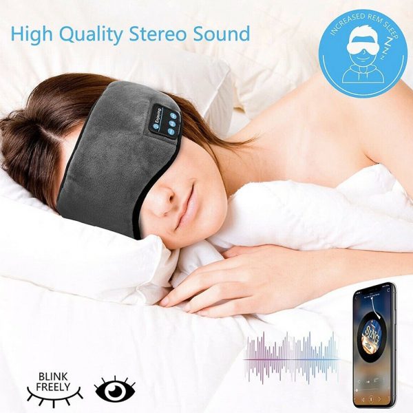 Wireless Rechargeable Washable Musical Bluetooth Sleeping Eye Mask_4