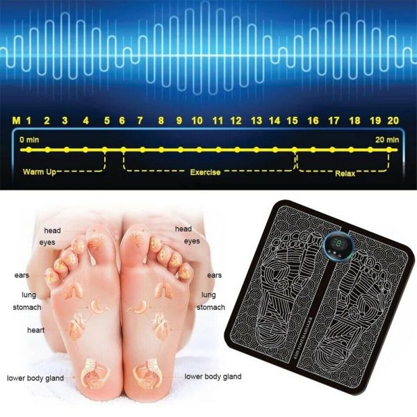 USB Rechargeable Foot Cushion and Massager with LCD Gear Display_4