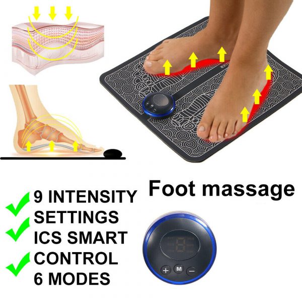 USB Rechargeable Foot Cushion and Massager with LCD Gear Display_5