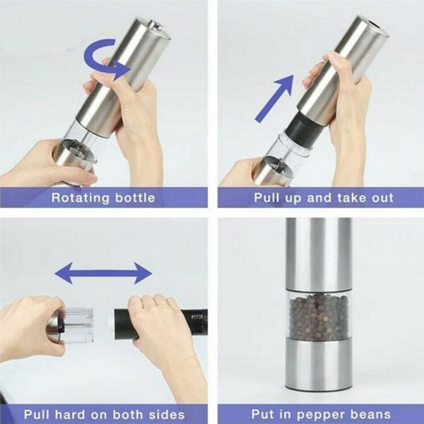 Electric Pepper Grinder Spice Mill and Automatic Grinder_4