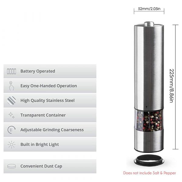 Electric Pepper Grinder Spice Mill and Automatic Grinder_6