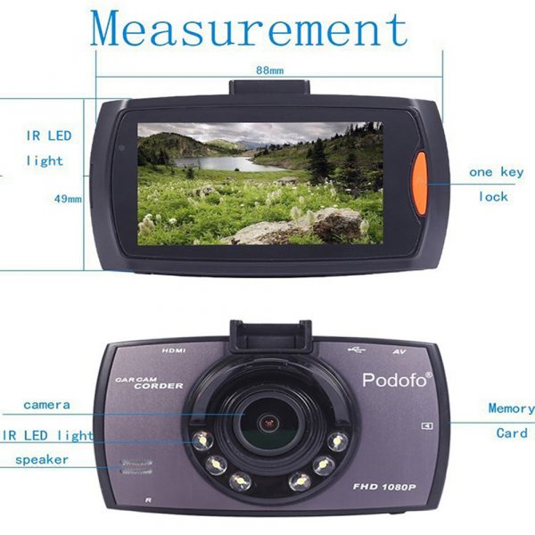 Full HD 1080p Car Dash Camera with FREE Reverse Camera_4