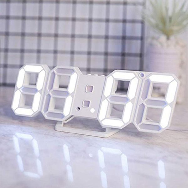 Digital Modern Plugged-in 3D LED Wall and Alarm Clock_6