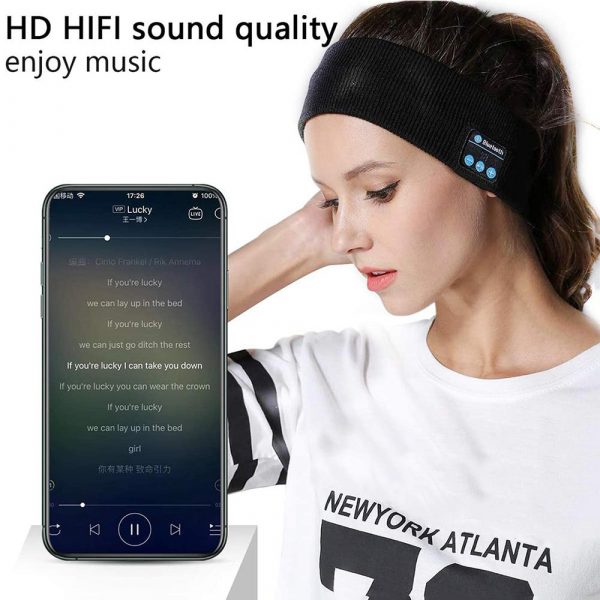 Musical Bluetooth Exercising Rechargeable Sleeping Headband_9