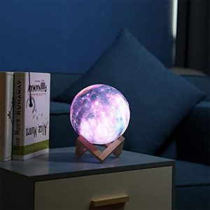 3D Printed Moon Galaxy Star Night Lamp and Room Décor- USB Charging