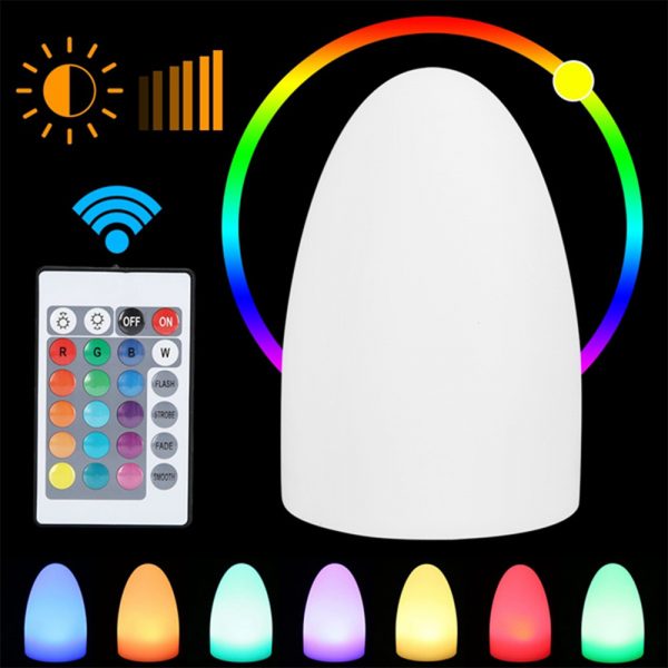 Remote Controlled Cordless Rechargeable LED Room Orb Night Light_0