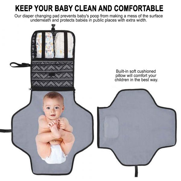 Portable Diaper Changing Pad Nappy Changing Detachable Clutch_5