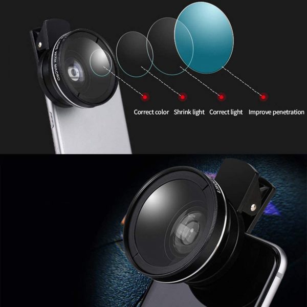 Universal 2-in-1 Wide Angle and Macro Lens Mobile Phone Clip HD Camera Lens_7
