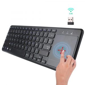 78 Keys 2.4G Wireless Mini Keyboard with Mouse Pad- Battery Operated
