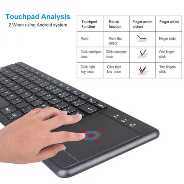 78 Keys 2.4G Wireless Mini Touch Keyboard with Touchpad and Mouse Pad_12