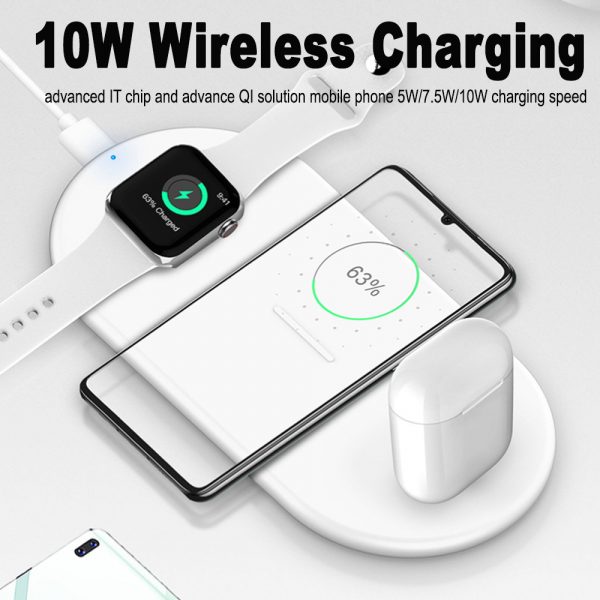 3-in-1 Wireless Charger for QI Devices iPhone, Watch & Airpods_7