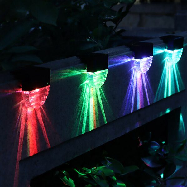4-pc Outdoor Solar LED Deck Light Garden Decoration Wall and Step Light_4