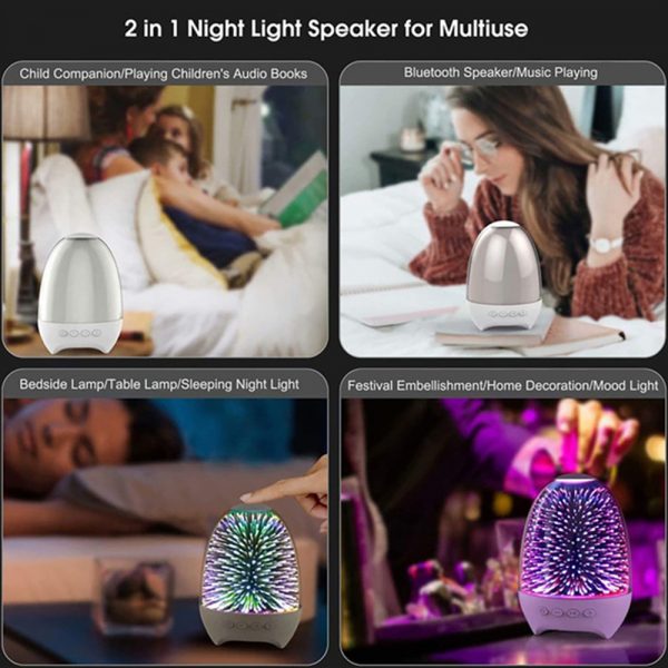 3D Star Sky Crystal Touch Control Bluetooth Speaker with LED Night Light_10