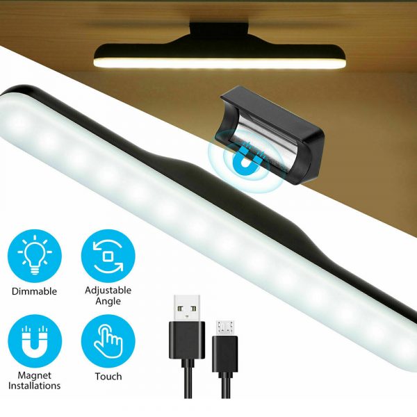 Dimmable LED Magnetic Light Strip Touch Lamp for Reading and Closet_5