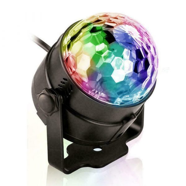 Remote Controlled RGB LED Light Voice Activated Rotating Crystal Light_13